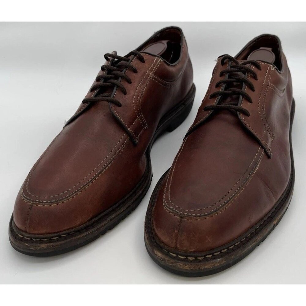 Allen Edmonds Mens Wilbert Oxford Shoes 11.5B Chili Split Toe Rubber Soles Brown